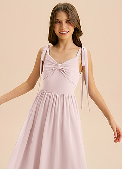 Azazie Izzy Junior Klä av A-Line i Chiffong Plisserad image6