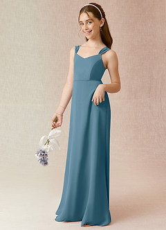 Azazie Denice Junior Bermuda A-Line Chiffon Dress image3