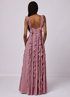 Barbie ♥ Azazie Bridesmaid Dresses Vintage Mauve A-Line with Pockets Chiffon Dress image6
