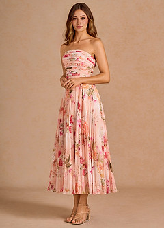 Celestine Abstract Bouquet Floral Midi Dress image3