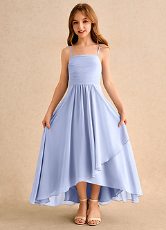 Azazie Twilight Dance Girls Formal Blumenmädchenkleider A-Linie Plissee Chiffon Kleid Eis image6
