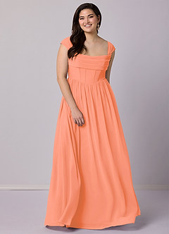 Barbie ♥ Azazie Bridesmaid Dresses Sunset A-Line Corset Chiffon Dress image12