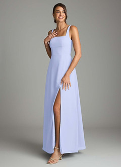 Azazie Debra Bridesmaid Dresses Lavender A-Line with Pockets Chiffon Convertible Dress image5