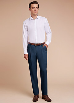 front Owen Dark Navy Lightweight Tailored Dress Pants