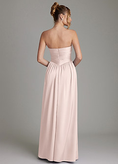 Azazie Zena Suknie dla druhen Linia A Bez Ramiączek Satyna elastyczna Do ziemi Sukienka image6