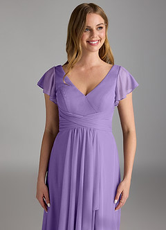 Azazie Omari Bridesmaid Dresses Tahiti A-Line Mesh Dress image3