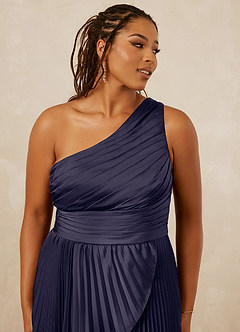 Christian Siriano Bridal for Azazie 1008 Bridesmaid Dresses Stormy A-Line One Shoulder Stretch Satin Dress image12