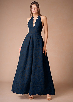 Solenne Navy Maxi Dress image1