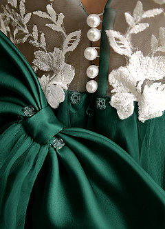 Azazie Mixie 플라워 걸 드레스 볼가운 레이스 발목 길이 드레스 image8