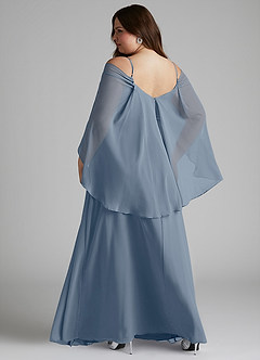 Azazie Cienna Bridesmaid Dresses Twilight A-Line Off the Shoulder Chiffon Dress image8