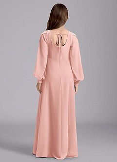 Azazie Bondi Junior Robe Trapèze en Mousseline de soie Blouson Rosette image2