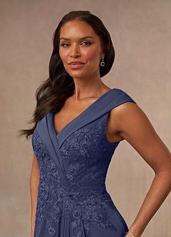 Azazie Calathea Mother of the Bride Dresses Stormy A-Line Lace Dress image5