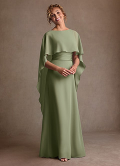 Azazie Marilla Mother of the Bride Dresses Pistachio A-Line Pleated Chiffon Dress image6