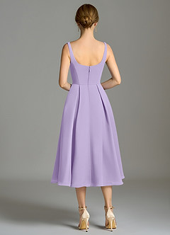 Azazie Amalie Bridesmaid Dresses Lilac A-Line Pleated Chiffon Dress image2