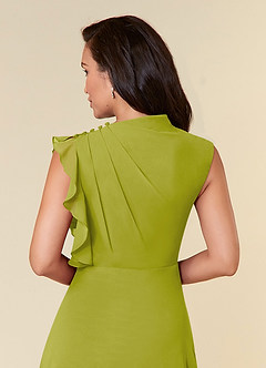 Azazie Narine 신부의 어머니 드레스 A라인 주름진 쉬폰 플로어 길이 드레스 image6