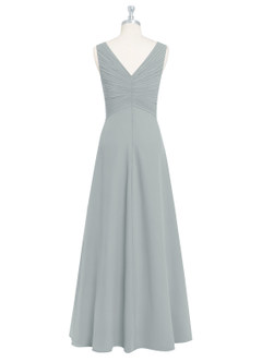 Azazie Flora Bridesmaid Dresses A-Line Pleated Chiffon Floor-Length Dress image8