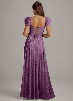 Azazie Aricella Bridesmaid Dresses Wisteria A-Line Corset Floral Burnout Dress image5