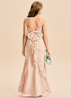 Azazie Lioren Junior English Rose Mermaid Bow Chiffon Dress image5