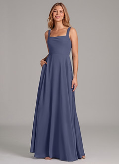Azazie Shaude Bridesmaid Dresses Stormy A-Line Pleated Chiffon Dress image3
