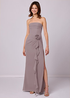 Barbie ♥ Azazie Bridesmaid Dresses Dusk Sheath Strapless Chiffon Convertible Dress image3