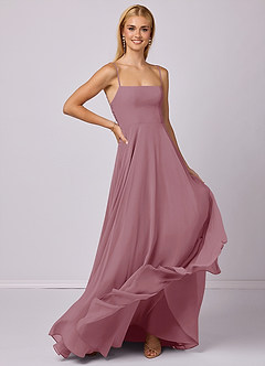 Barbie ♥ Azazie Bridesmaid Dresses Vintage Mauve A-Line Chiffon Dress image3