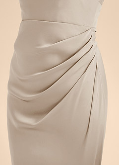 Azazie Renna Junior Frost A-Line Pleated Stretch Satin Dress image7