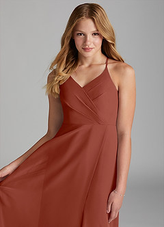 Azazie Davis Junior Auburn A-Line Chiffon Dress image6