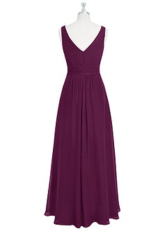 Azazie Pierrette Bridesmaid Dresses Raspberry A-Line Pleated Chiffon Dress image2