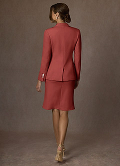 front Kennedy Terracota Vestido estruturado com elastano