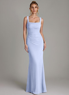 Azazie Agustina Bridesmaid Dresses Ice Mermaid Corset Chiffon Dress image5