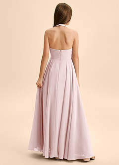 Azazie Kady Junior Blushing Pink A-Line Sweetheart Neckline Chiffon Dress image2