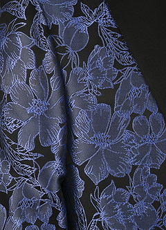 front Samuel Blu Polveroso Giacca da smoking con revers a lancia in jacquard floreale