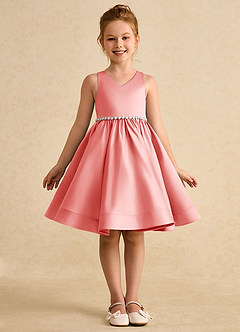 Azazie Julietta vestidos de niña de las flores Vestido de Coral de Tul de Princesa con Convertible image9
