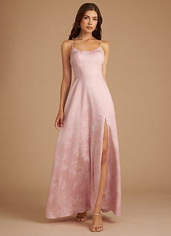 Azazie Moira Bridesmaid Dresses Pastel Pink Blossom A-Line with Pockets Blossom Dress image3