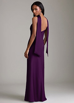 Azazie Cassiana Robes de demoiselle d'honneur Robe Sirène en Satin extensible Plissée Grain De Raisin image2