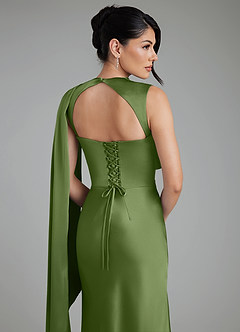 Azazie Taj Bridesmaid Dresses Juniper Mermaid Corset Stretch Satin Dress image9