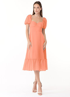 Azazie Baby Final Sale Sunset A-Line Sweetheart Ruched Chiffon Dress image1