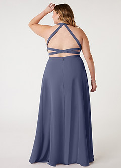 Azazie Clarice Bridesmaid Dresses Stormy A-Line Halter Chiffon Dress image9