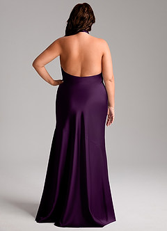 Azazie Lorena Robes de demoiselle d'honneur Robe Sirène en Satin extensible Plissée Grain De Raisin image2