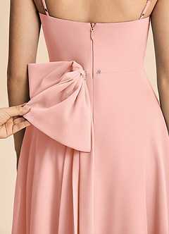 Azazie Bear Junior A-linja Pliseerattu Sifonki Lattian pituus Nuorempi morsiusneito Pukeutua image8