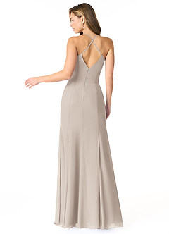 Azazie Carolina Bridesmaid Dresses Frost Mermaid Ruched Chiffon Dress image2