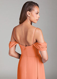 Azazie Amyra Vestidos de damas de honor Vestido de Atardecer de Gasa de Corte Recto Convertible con Vestidos sin tirantes image8
