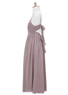 Azazie Zeya Junior Robe Trapèze en Mousseline de soie Crépuscule image9