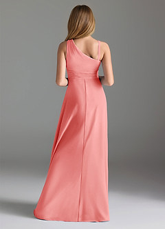 Azazie Dallas Junior Linia A Pofałdowany Szyfon Długość podłogi Młodsza druhna Sukienka image2