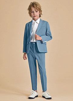 front Oliver Boys Light Blue 2-Piece Suit