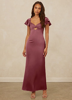 Christian Siriano Bridal for Azazie 1005 Bridesmaid Dresses Desert Rose Sheath Sweetheart Neckline Stretch Satin Dress image4