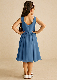 Azazie Ari Flower Girl Dresses Twilight A-Line Sleeveless Chiffon Dress image6
