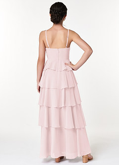 Azazie Daniela A-Line Ruched Chiffon Floor-Length Junior Bridesmaid Dress image2