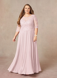 Azazie Corinne Mother of the Bride Dresses Blushing Pink A-Line Sequins Chiffon Dress image8