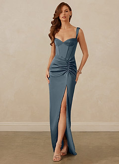 Christian Siriano Bridal for Azazie 1017 Brautjungfernkleider Etui Herzausschnitt Stretch-Satin Kleid Zwielichtviolett image1